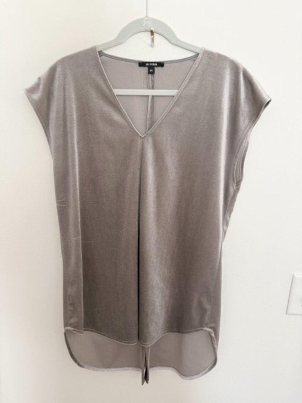 Kal Rieman crushed velvet sleeveless v-neck top